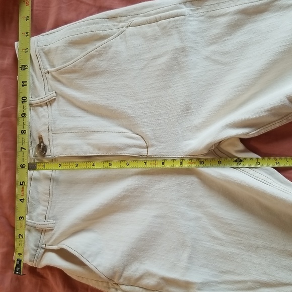 Madewell Tapered Crop White High Rise Contrast Stitch Jean Pant - Picture 5 of 9